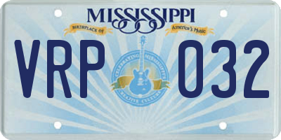 MS license plate VRP032