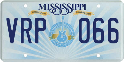 MS license plate VRP066