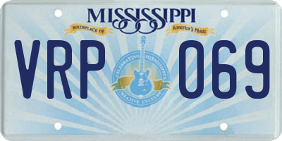 MS license plate VRP069