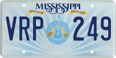 MS license plate VRP249