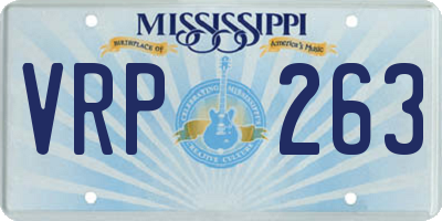 MS license plate VRP263