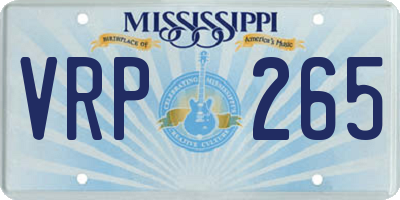 MS license plate VRP265
