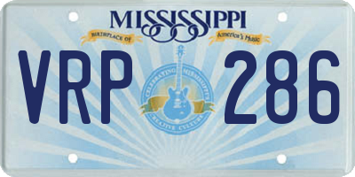 MS license plate VRP286