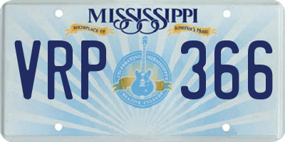 MS license plate VRP366