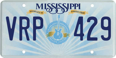 MS license plate VRP429