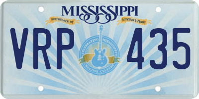 MS license plate VRP435