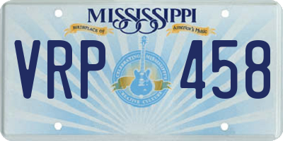 MS license plate VRP458