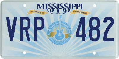 MS license plate VRP482