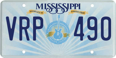 MS license plate VRP490