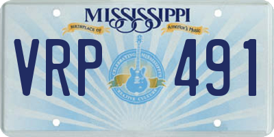 MS license plate VRP491