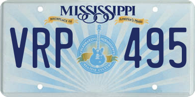MS license plate VRP495