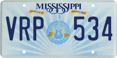 MS license plate VRP534