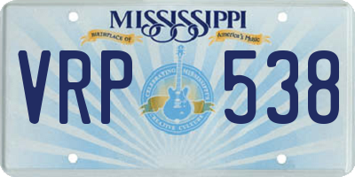 MS license plate VRP538