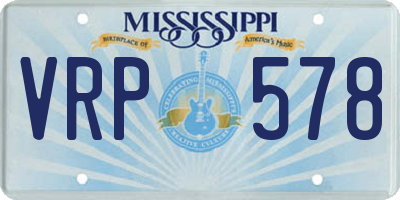 MS license plate VRP578