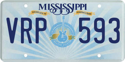 MS license plate VRP593