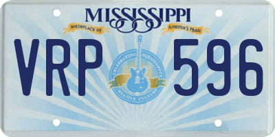 MS license plate VRP596