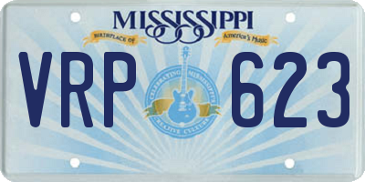 MS license plate VRP623