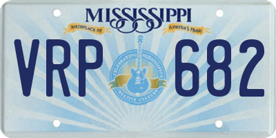 MS license plate VRP682
