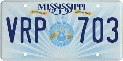 MS license plate VRP703