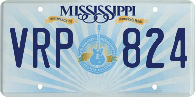 MS license plate VRP824