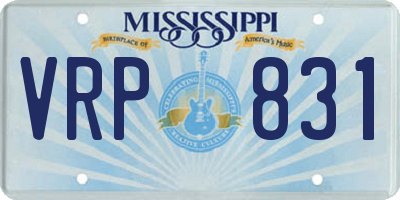 MS license plate VRP831