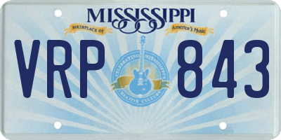 MS license plate VRP843