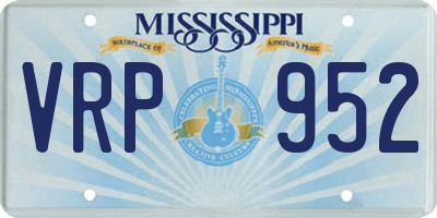 MS license plate VRP952