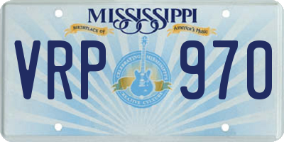 MS license plate VRP970