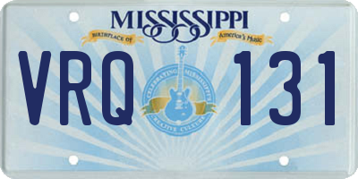 MS license plate VRQ131