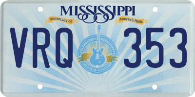 MS license plate VRQ353
