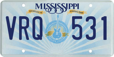 MS license plate VRQ531