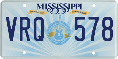 MS license plate VRQ578