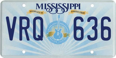 MS license plate VRQ636