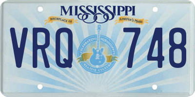 MS license plate VRQ748