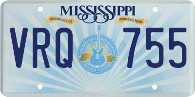 MS license plate VRQ755