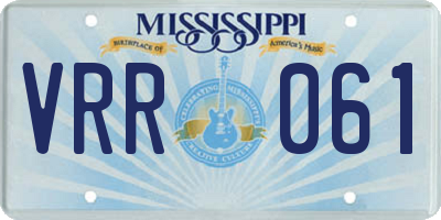 MS license plate VRR061