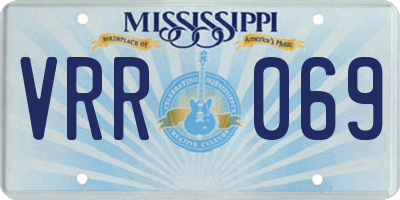 MS license plate VRR069