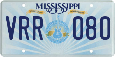 MS license plate VRR080
