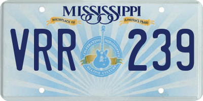 MS license plate VRR239