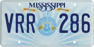 MS license plate VRR286