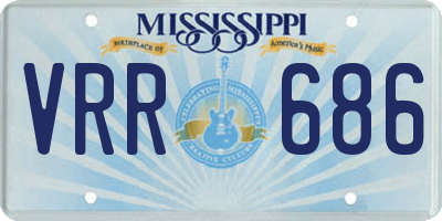 MS license plate VRR686