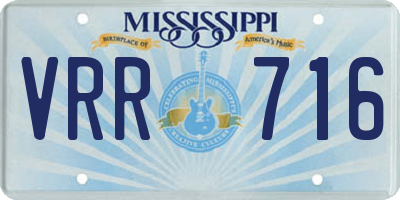 MS license plate VRR716