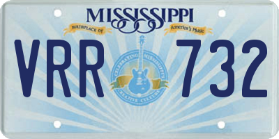 MS license plate VRR732