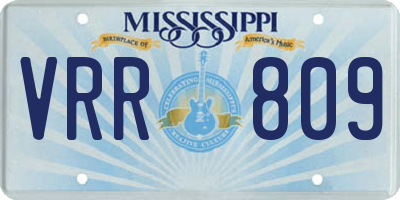 MS license plate VRR809