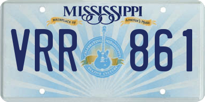 MS license plate VRR861