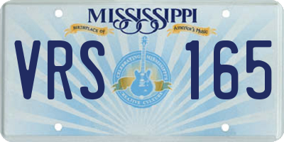 MS license plate VRS165
