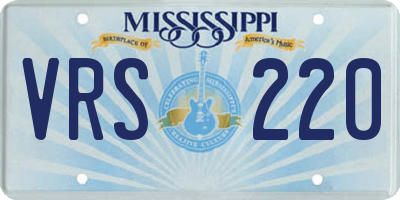 MS license plate VRS220