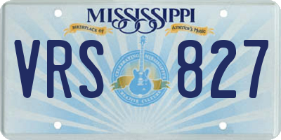 MS license plate VRS827
