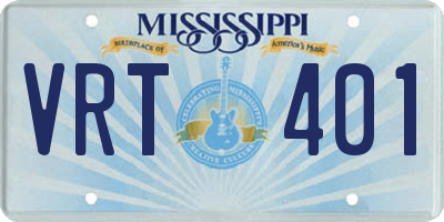 MS license plate VRT401