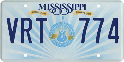 MS license plate VRT774